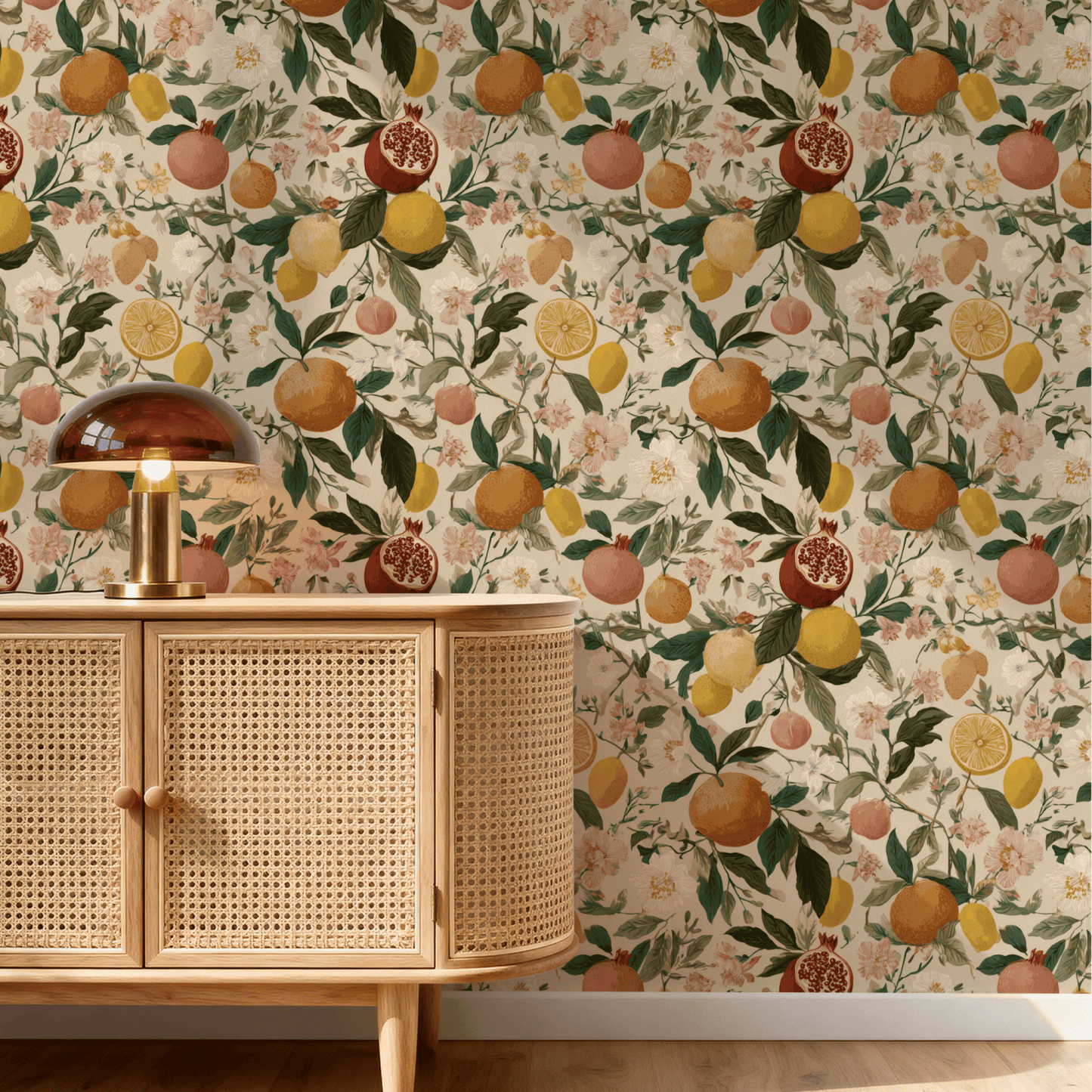 Rosy Etched Wallpaper