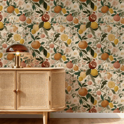 Rosy Etched Wallpaper