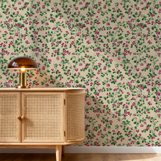 Raspberry Vine Wallpaper