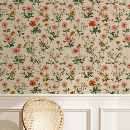 Apricot Meadow Wallpaper