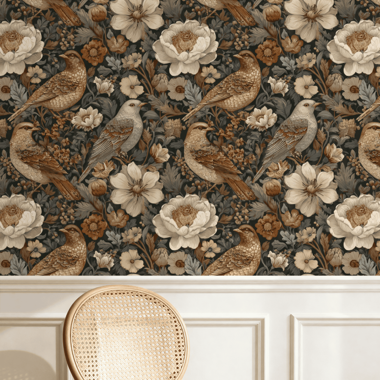 Taupe Avian Wallpaper