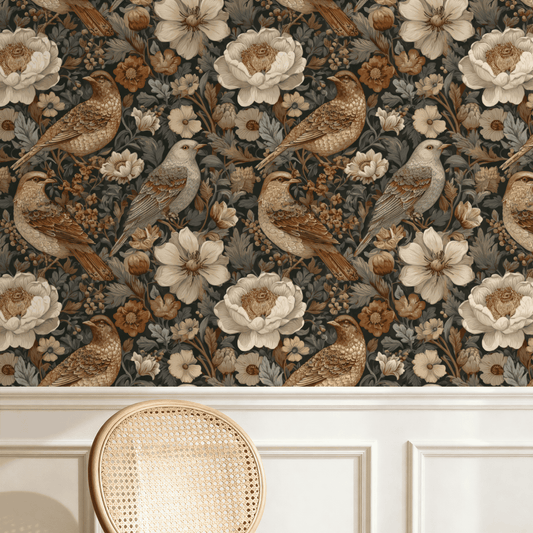 Taupe Avian Wallpaper