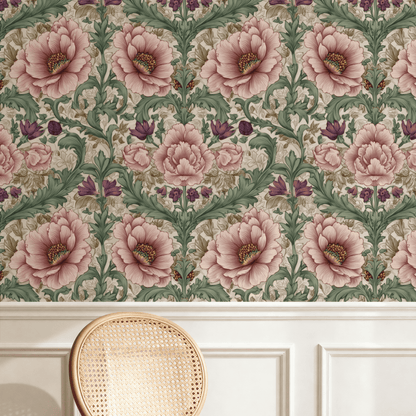 Dusty Peony Wallpaper