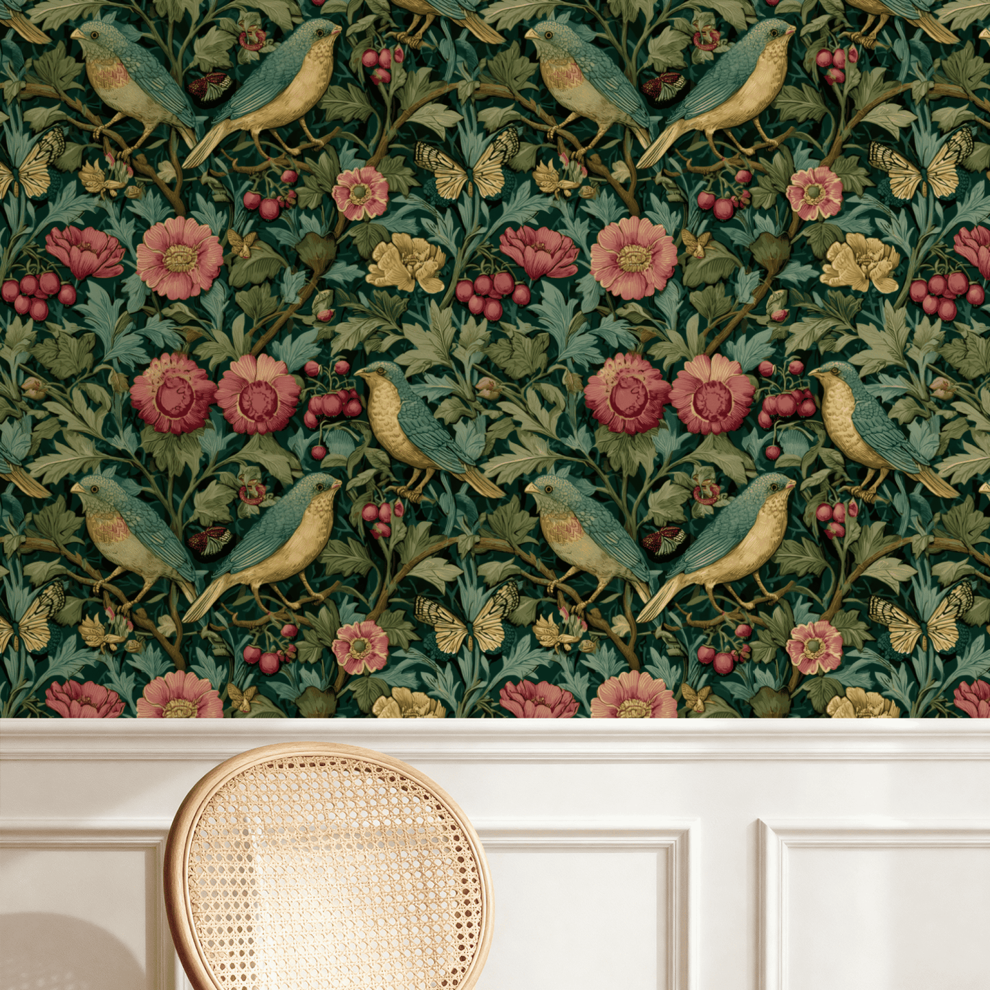 Crimson Acanthus Wallpaper