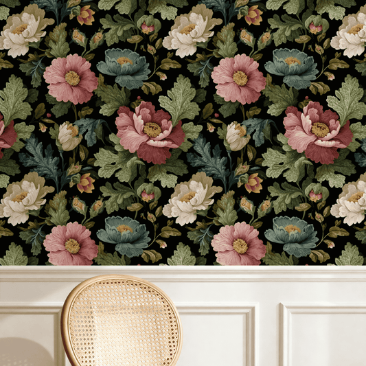 Majolica Bloom Wallpaper