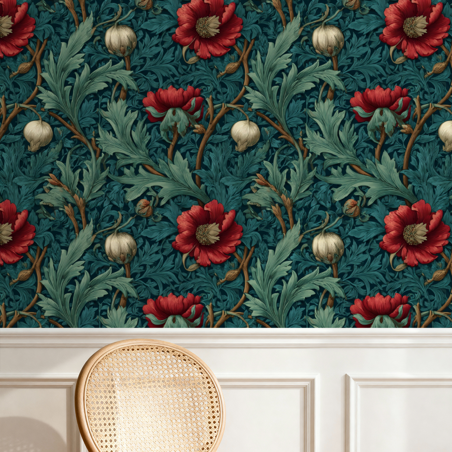 Teal Gothic Wallpaper