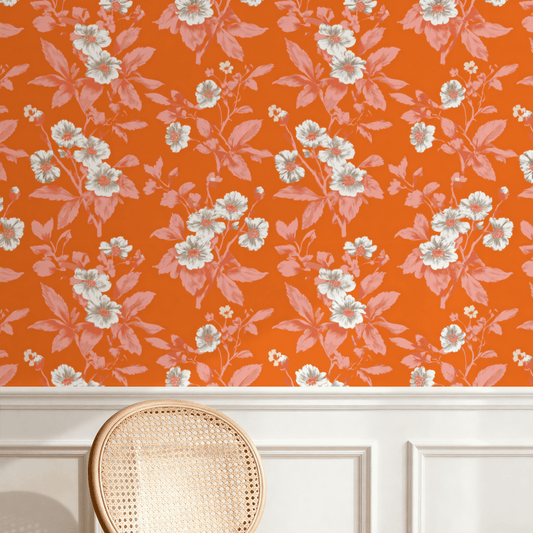 Tangerine Etched Wallpaper
