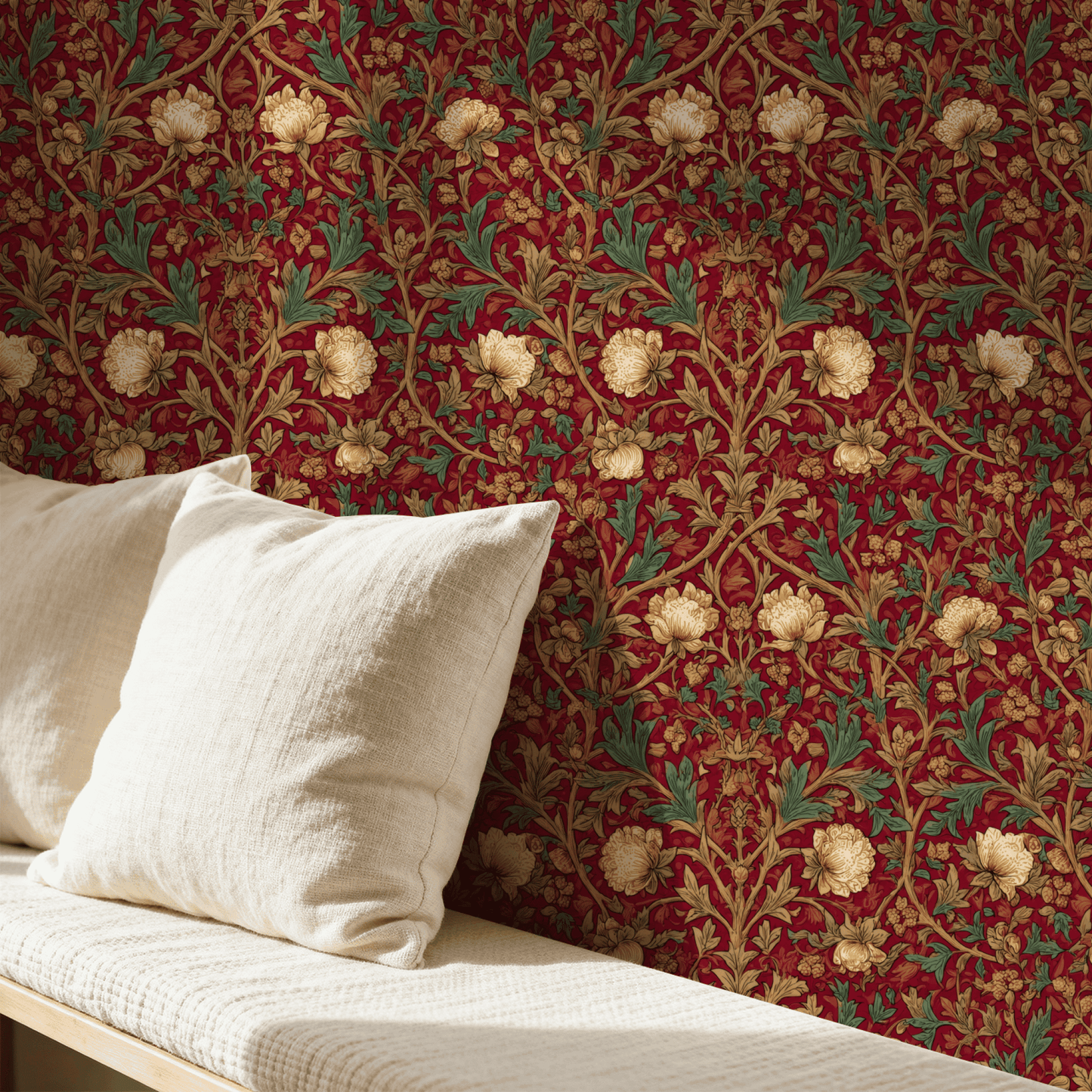 Garnet Peony Wallpaper