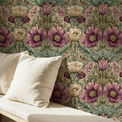 Mauve Poppy Wallpaper