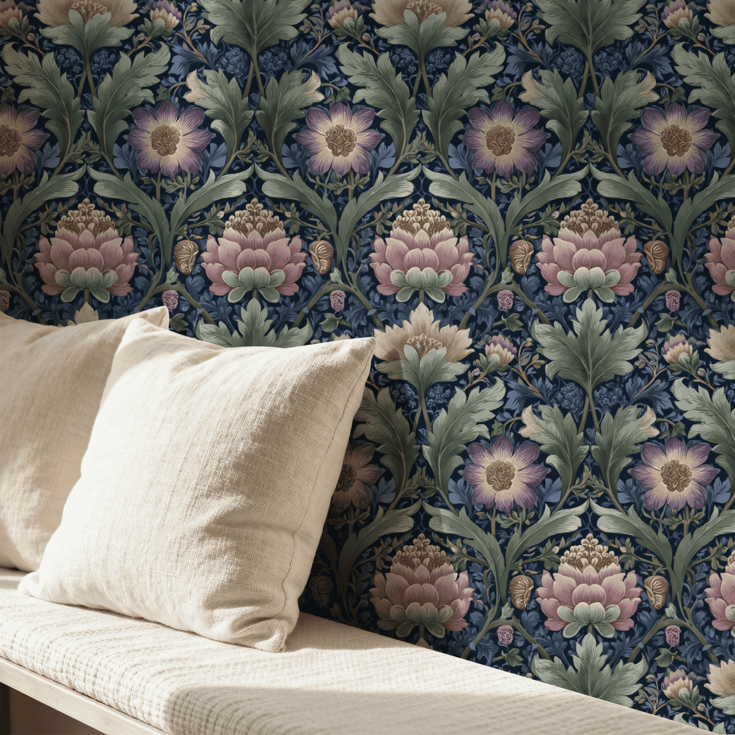 Indigo Verdure Wallpaper