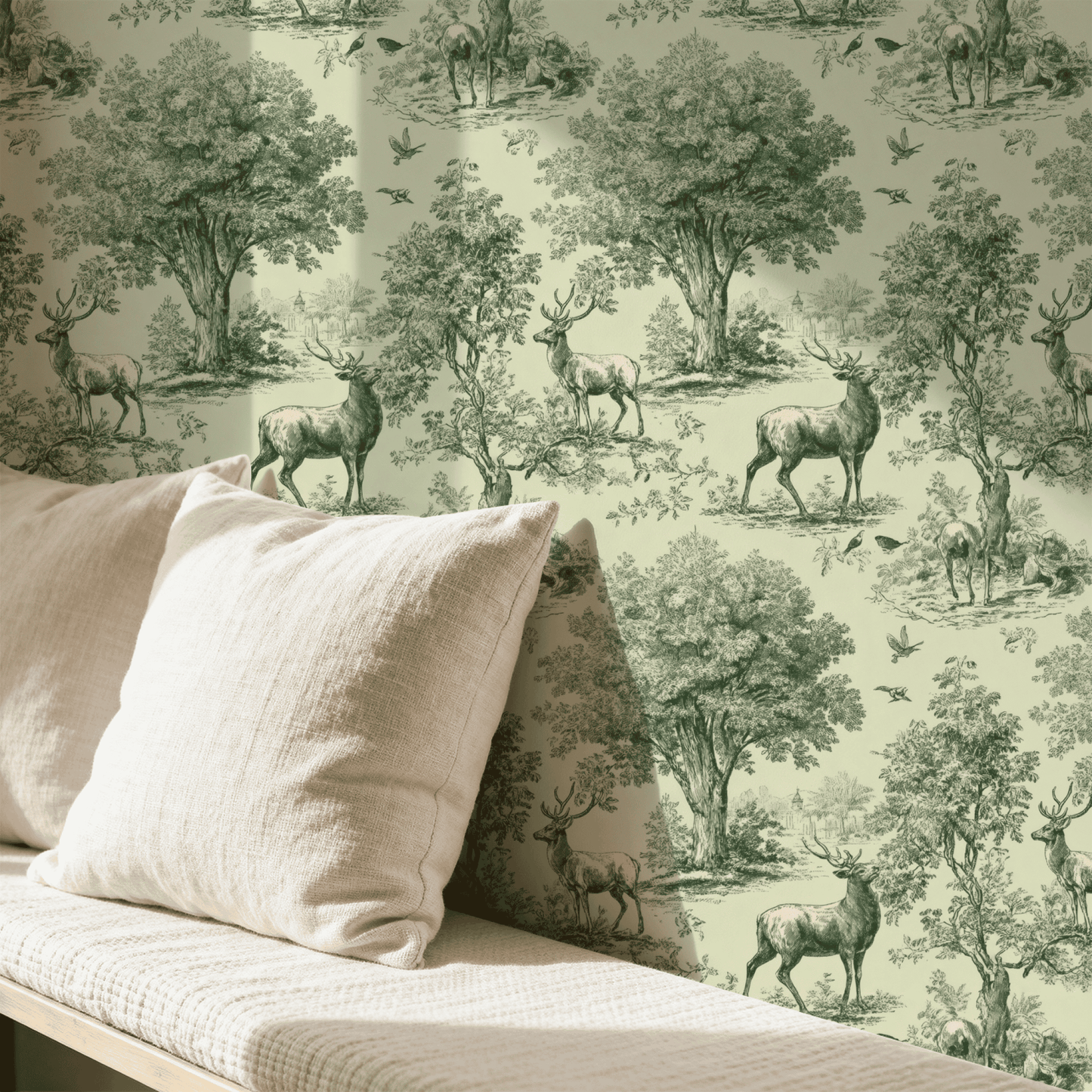 Emerald Pastoral Wallpaper