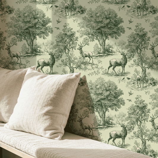 Emerald Pastoral Wallpaper