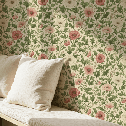 Rosaline Garden Wallpaper
