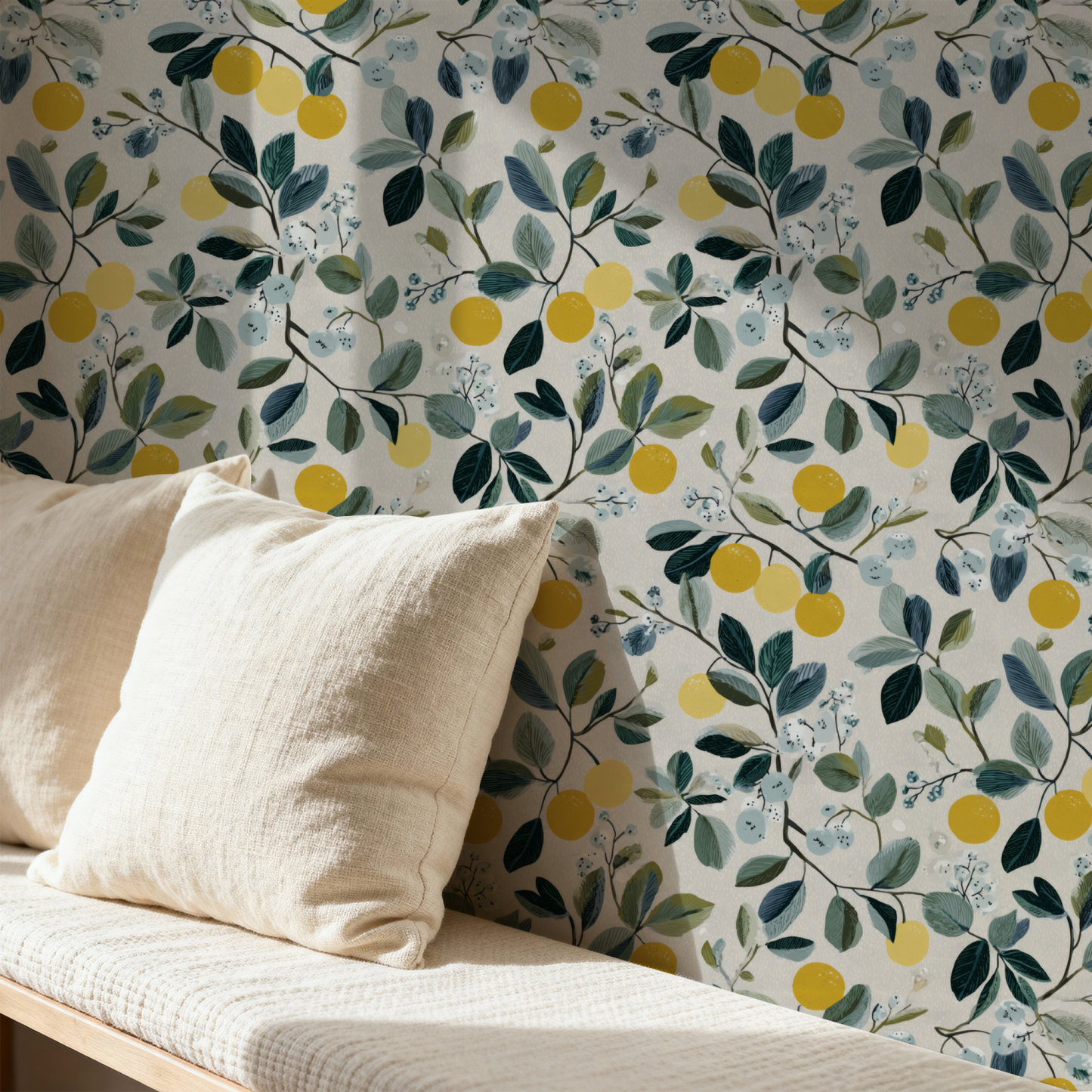 Golden Botanical Wallpaper