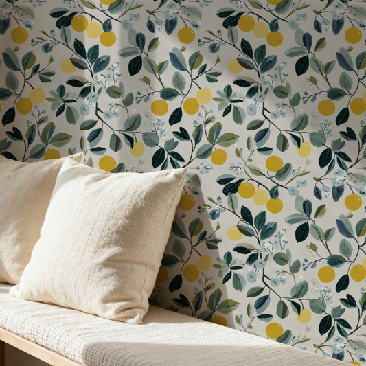 Golden Botanical Wallpaper