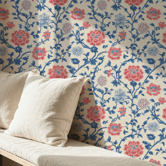 Scarlet Chinoiserie Wallpaper