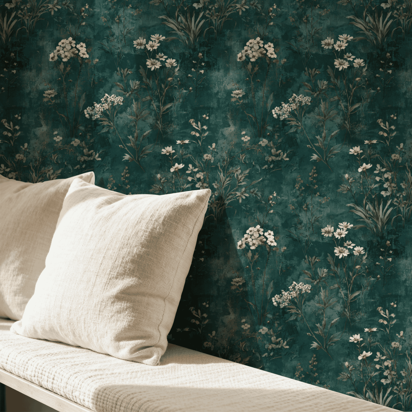 Teal Meadow Wallpaper