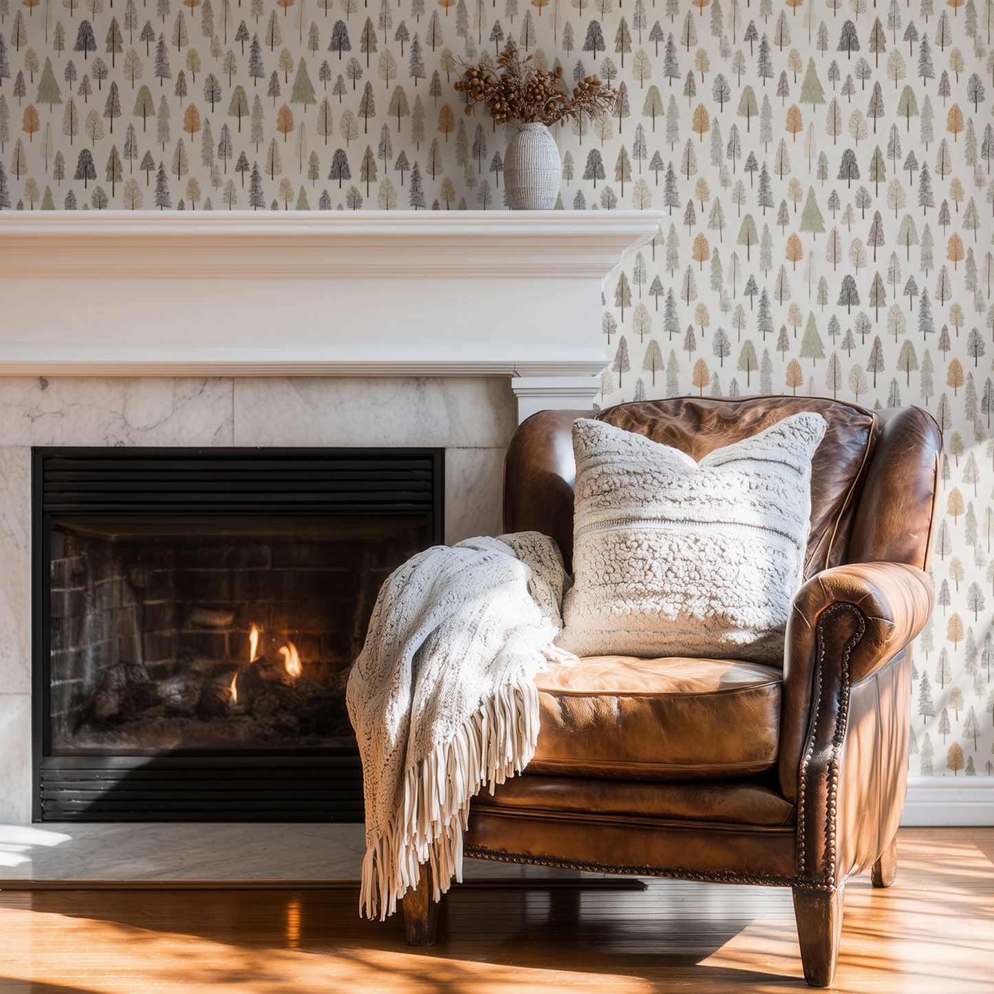 Rustic Evergreen Wallpaper