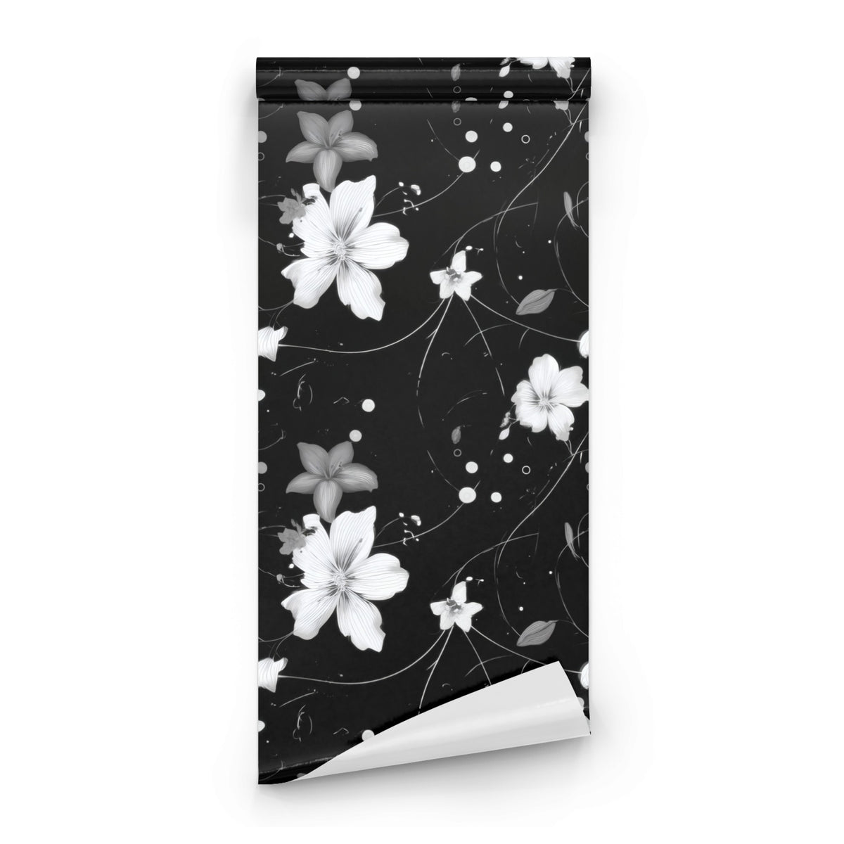 Roll of Monochrome Blossom large scale wallpaper