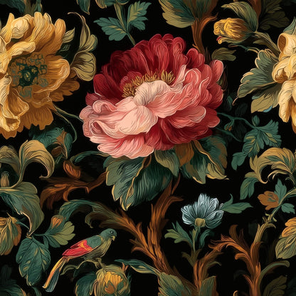 Night Garden large scale wallpaper pattern repeat