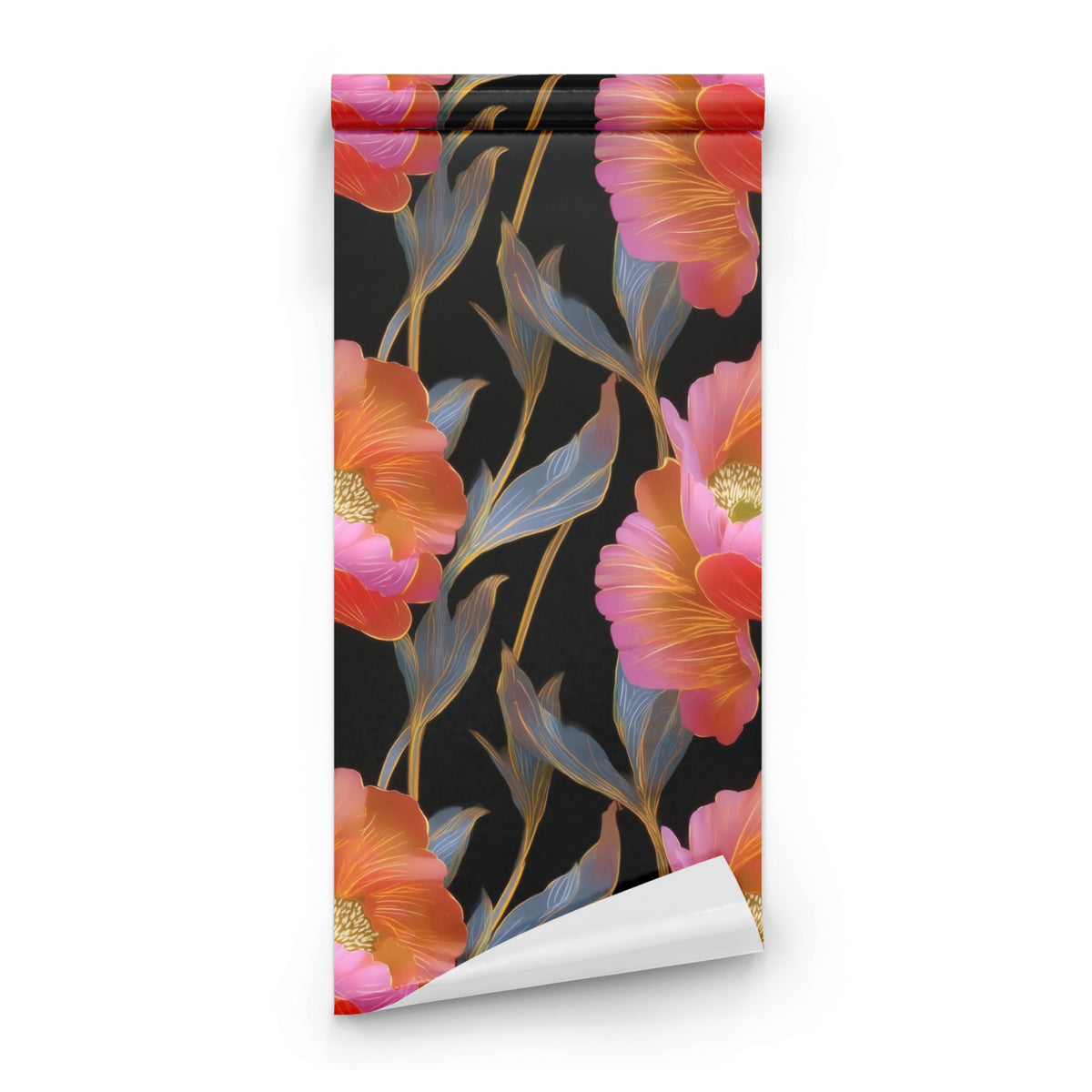 Roll of Night Poppies large scale wallpaper