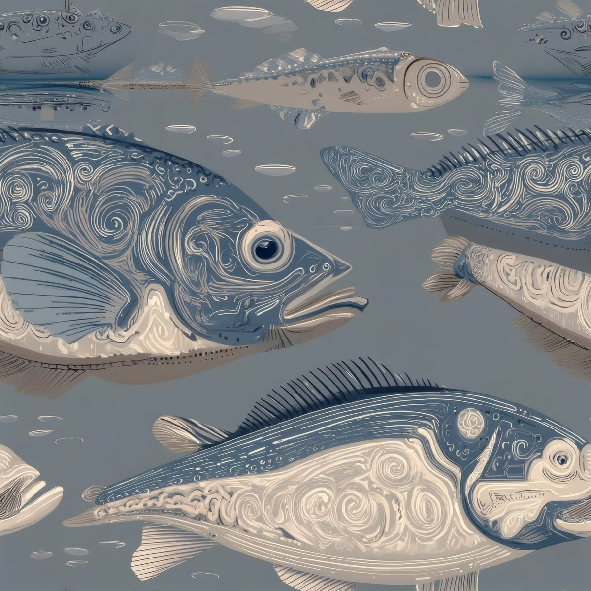 Ocean Shoal large scale wallpaper pattern repeat