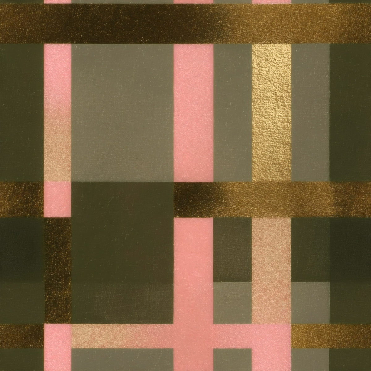 Olive Plaid large scale wallpaper pattern repeat