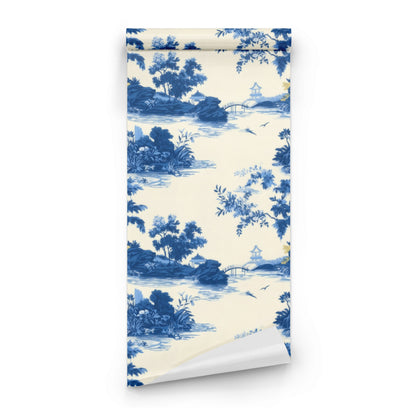Roll of Pagoda Toile large scale wallpaper