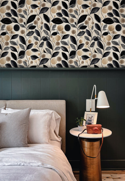 Painted Cherries wallpaper on a wall — Lifestyle 5 scene