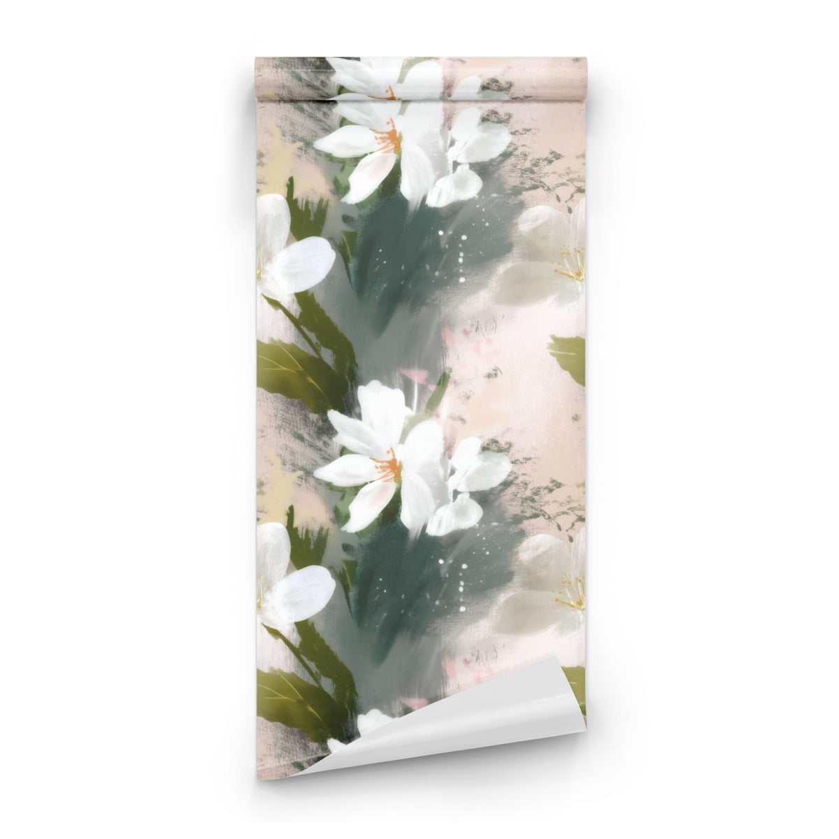 Roll of Painted Flora large scale wallpaper