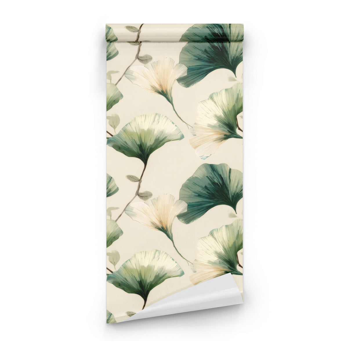 Roll of Painted Ginkgo large scale wallpaper