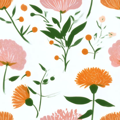 Painted Meadow large scale wallpaper pattern repeat