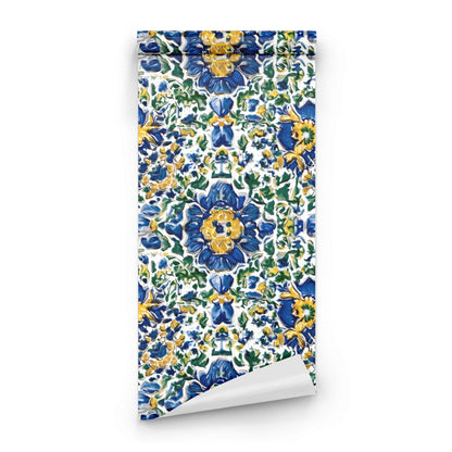 Roll of Painted Tile large scale wallpaper