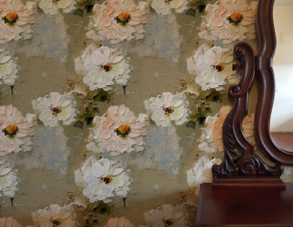 Palette Blossom large scale wallpaper in a styled room