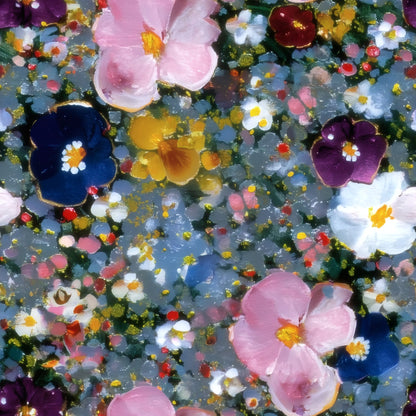 Pansy Patch large scale wallpaper pattern repeat