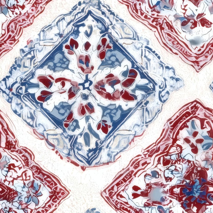 Patchwork Tile large scale wallpaper pattern repeat