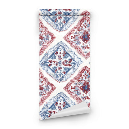 Roll of Patchwork Tile large scale wallpaper