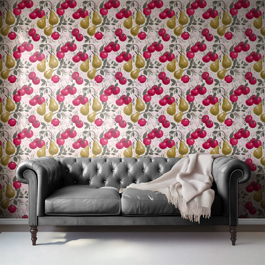 Fruit Mural shown at full wall scale as a single continuous image.