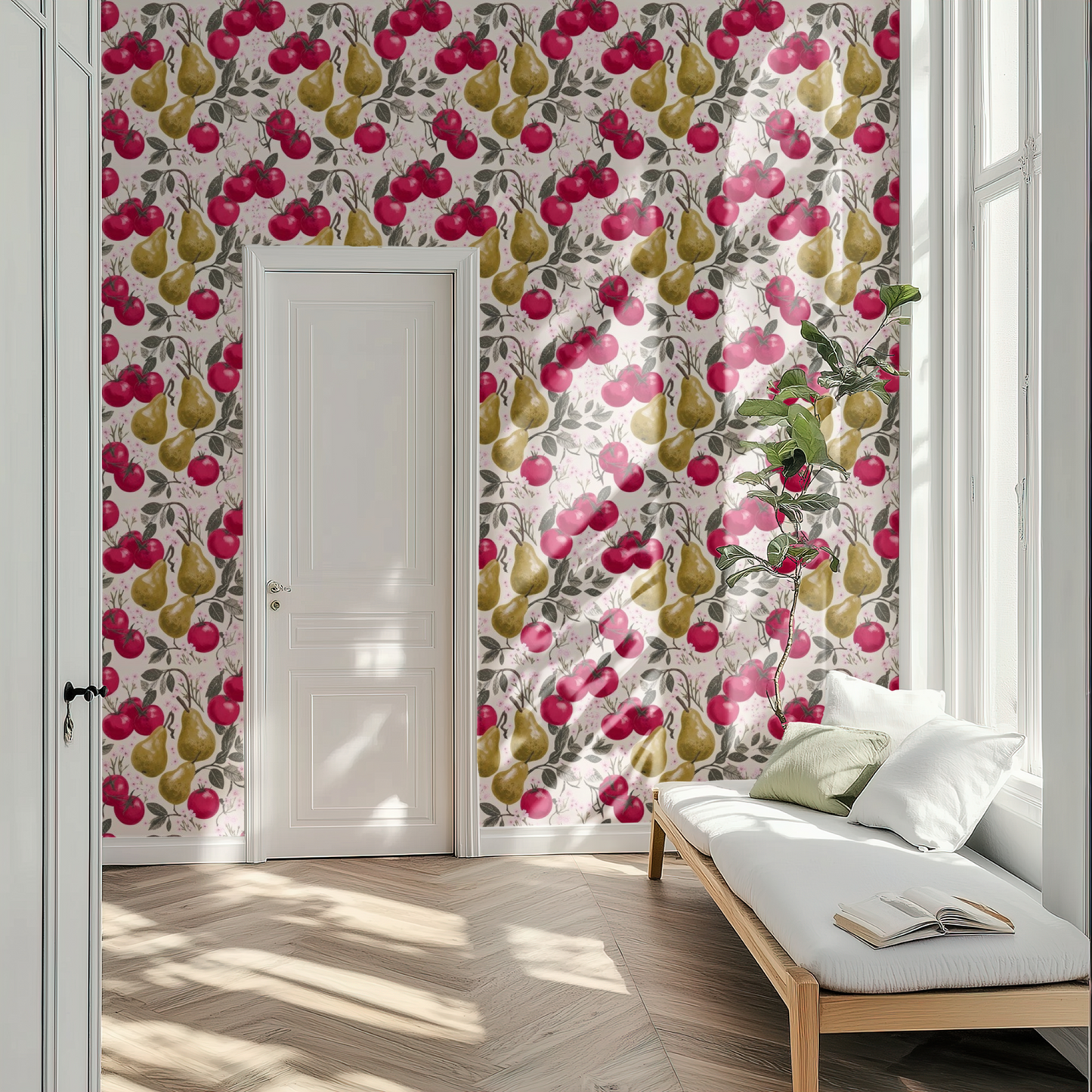 Fruit Mural shown at full wall scale as a single continuous image.