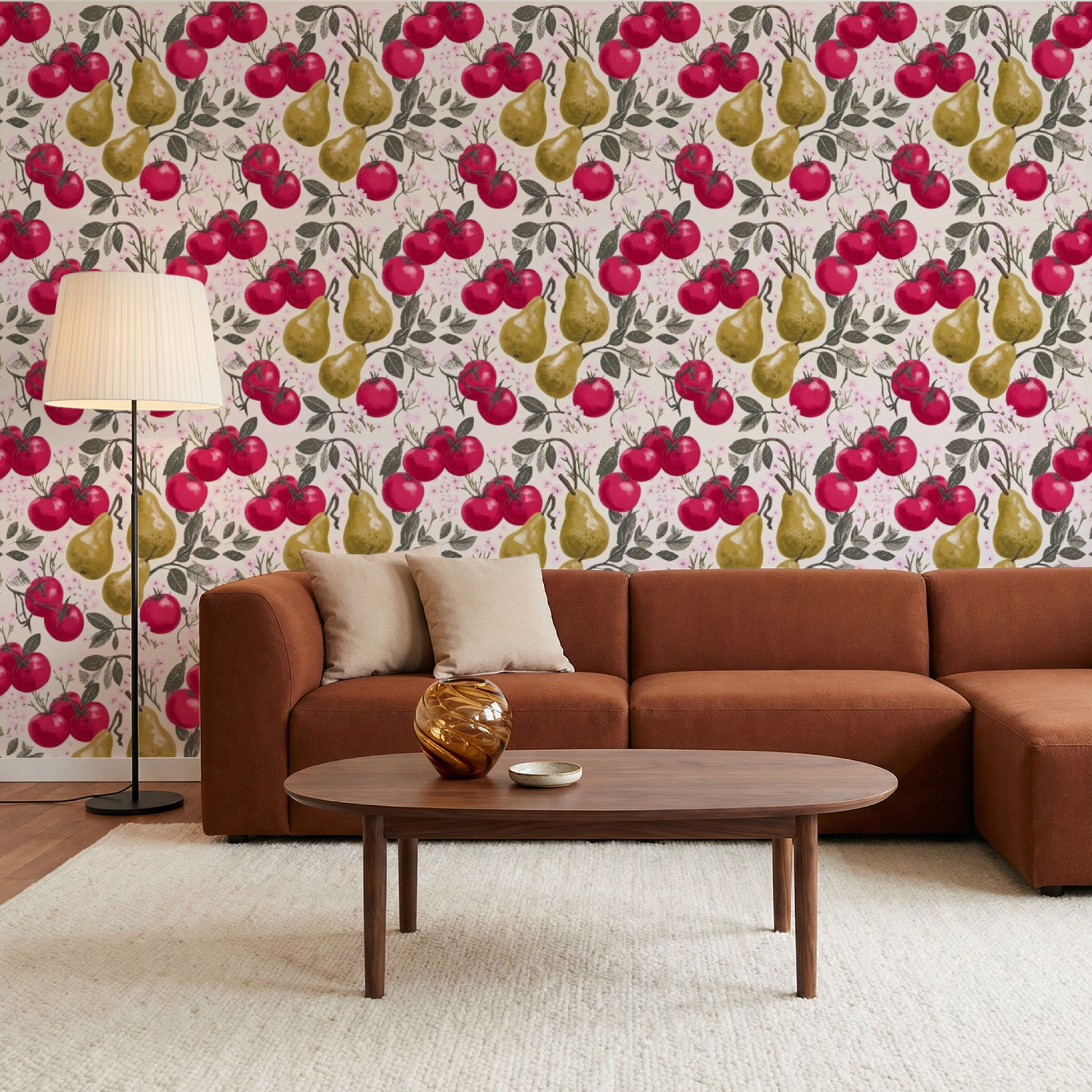 Fruit Mural shown at full wall scale as a single continuous image.