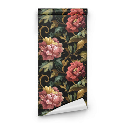 Roll of Peony Bouquet large scale wallpaper