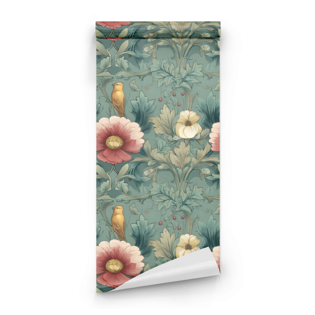 Roll of Peony Damask large scale wallpaper