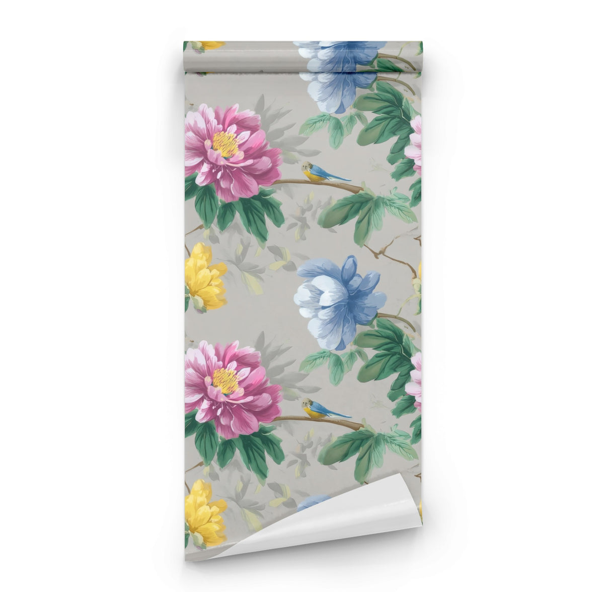 Roll of Peony Songbird large scale wallpaper