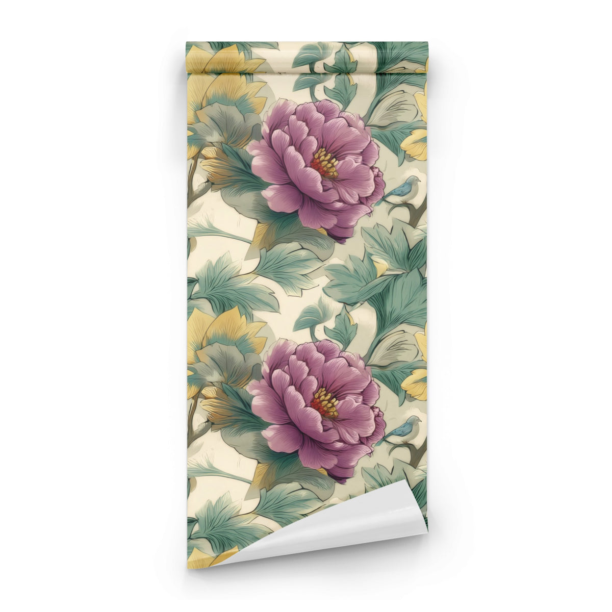 Roll of Peony Thicket large scale wallpaper