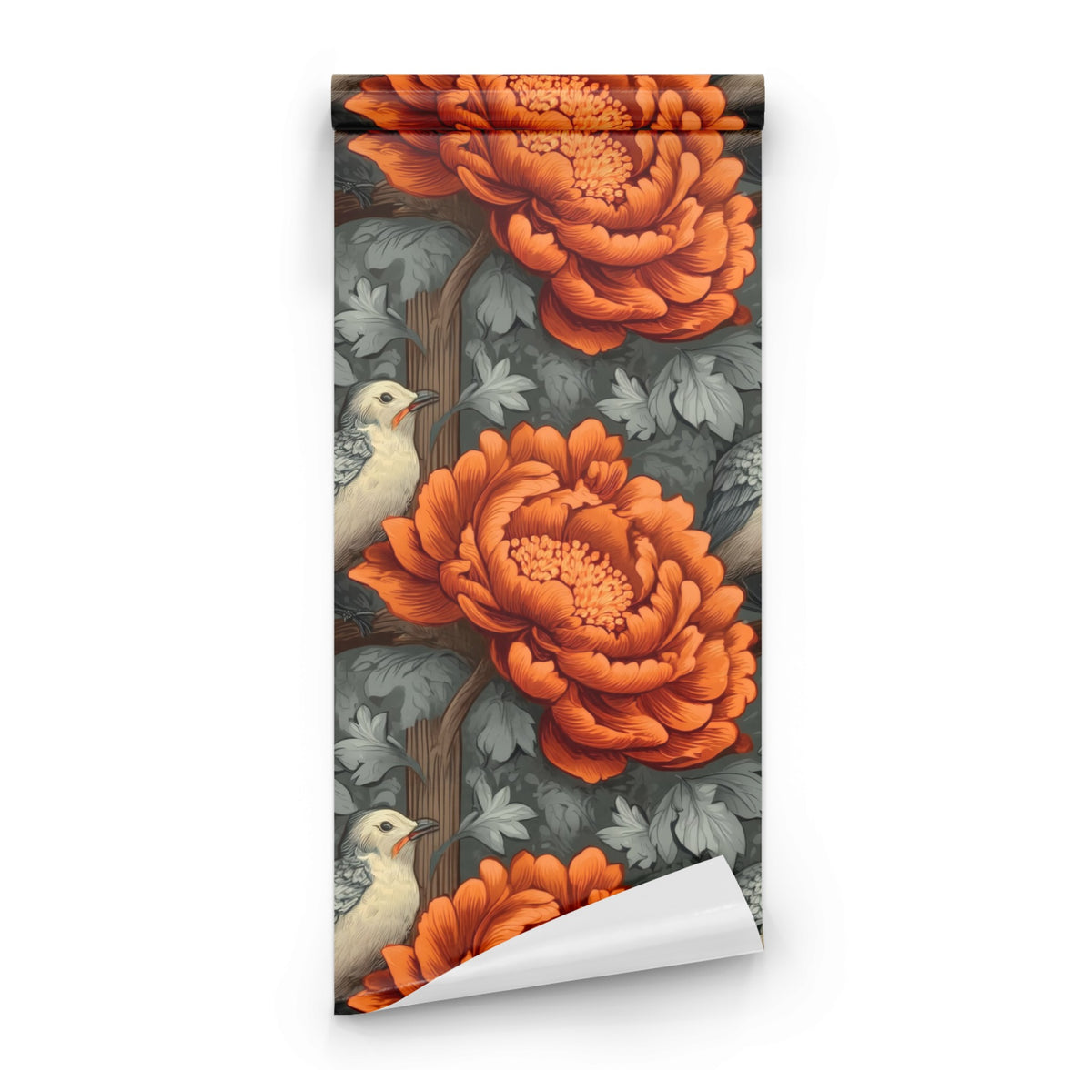 Roll of Perched Birds large scale wallpaper