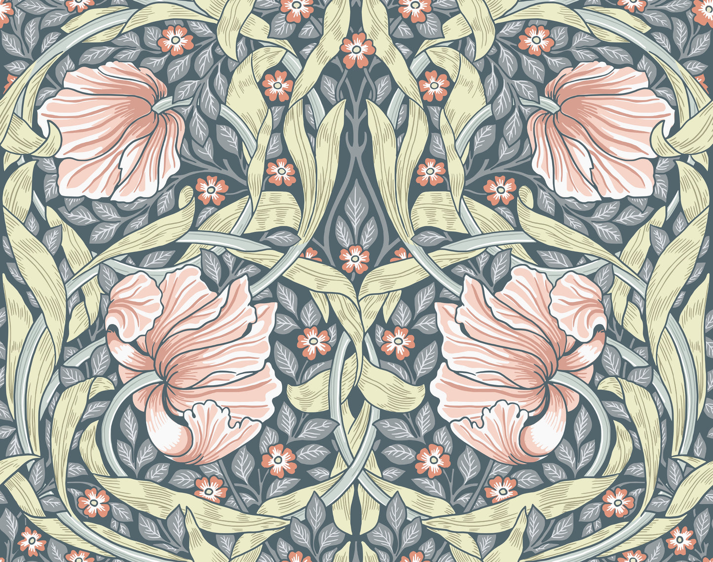 William Morris Pimpernel Salmon Blush Petal