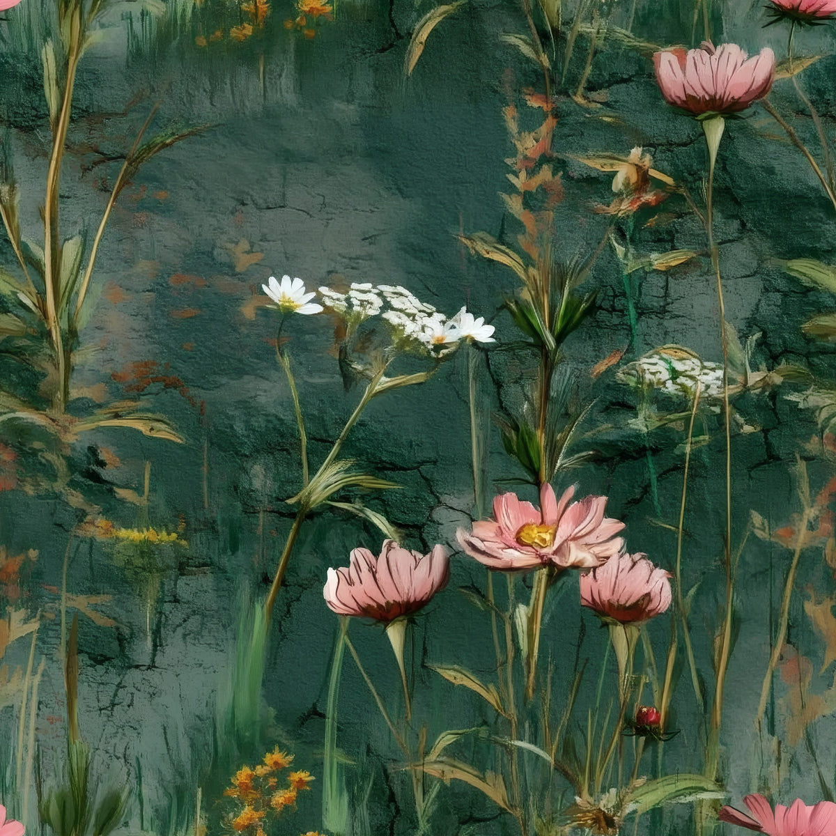 Plaster Meadow large scale wallpaper pattern repeat