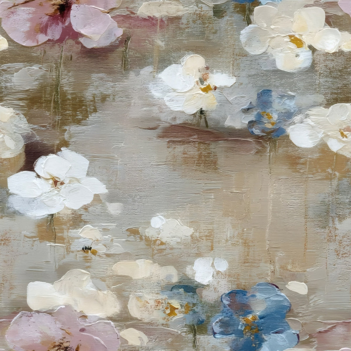 Plaster Petals large scale wallpaper pattern repeat