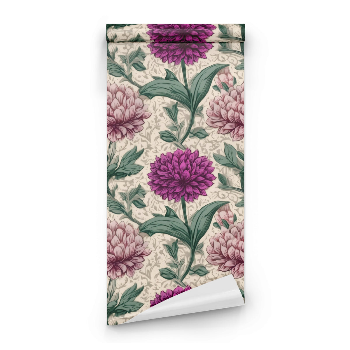 Roll of Plum Carnation large scale wallpaper