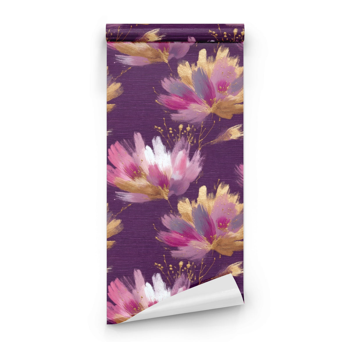 Roll of Plum Lotus large scale wallpaper